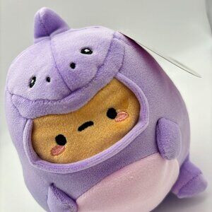 Smoko DINOSAUR TAYTO Mini Mochi Plush Potato Purple Dino 6" Stuffed Animal NEW